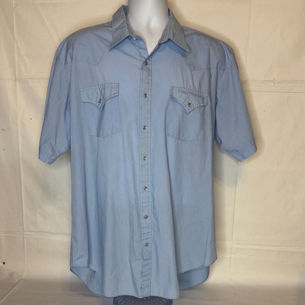 Classic Blue Men's Button-Down Shirt Size 2XLT